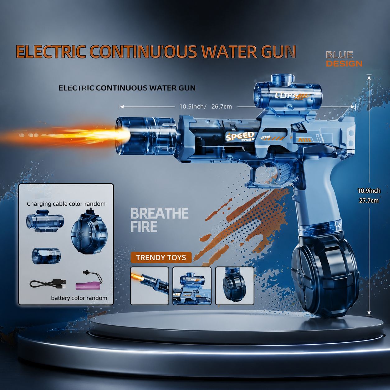 Electric Water Gun with LED Light